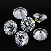 10 Pcs Synthetic Moissanite Loose Diamond Cut Round D CVD 1mm Certified LOT